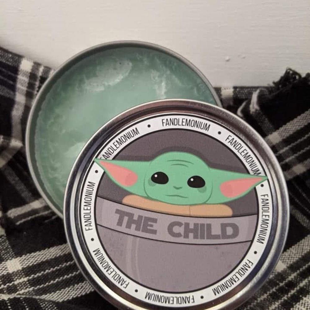 The Child Inspired Candle | Limited | Cucumber Green Tea Eucalyptus | 8oz Tin - Picture 2 of 3